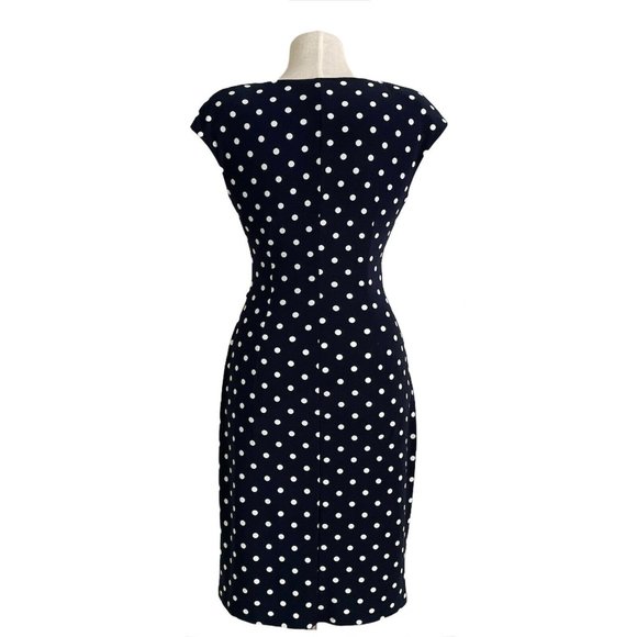 American Living Retro Pin Up Navy Polka Dot Dress - Picture 8 of 9